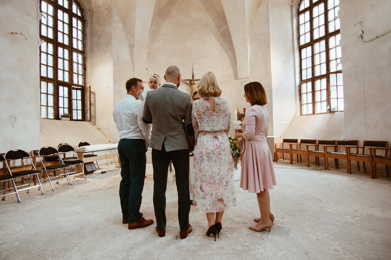 Dainės ir Donato Baumilos dukros Mėtos krikštynų ceremonija