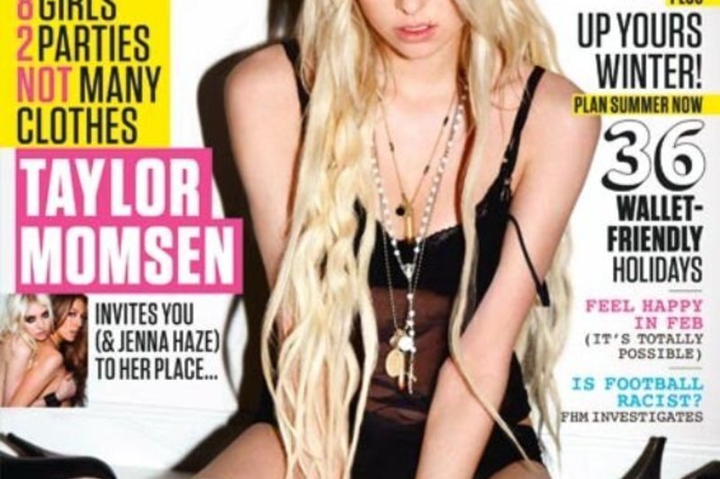 18-metė aktorė ir dainininkė Taylor Momsen – provokuojančioje „FHM“ fotosesijoje