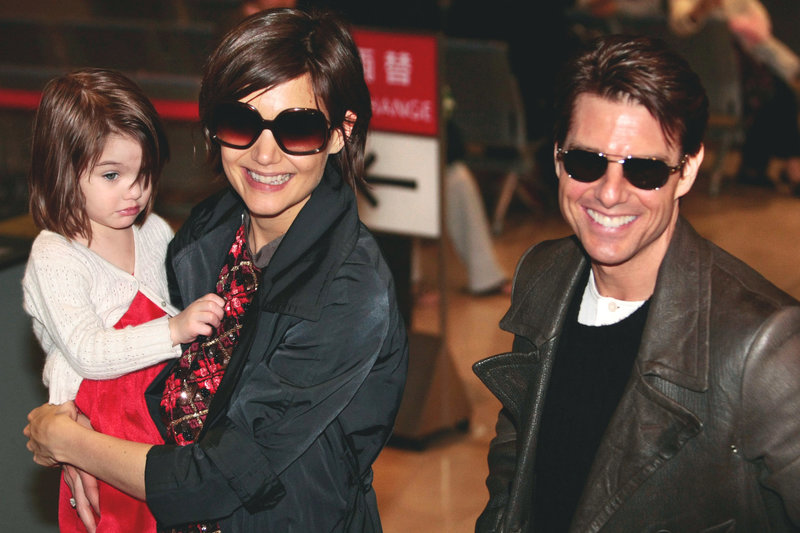 Tomas Cruise'as ir Katie Holmes su dukra Suri 