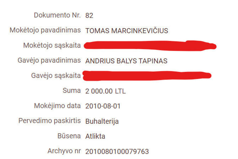 Tomo Marcinkevičiaus pervedimas