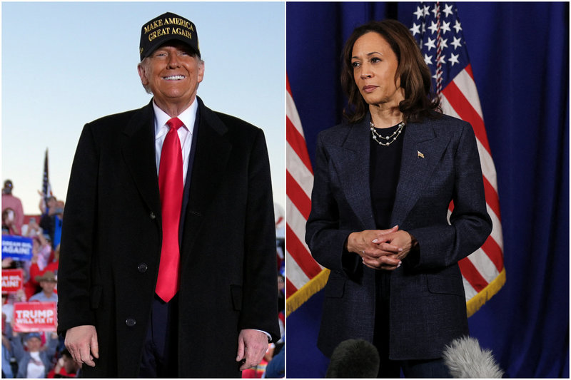 Donaldas Trumpas ir Kamala Harris