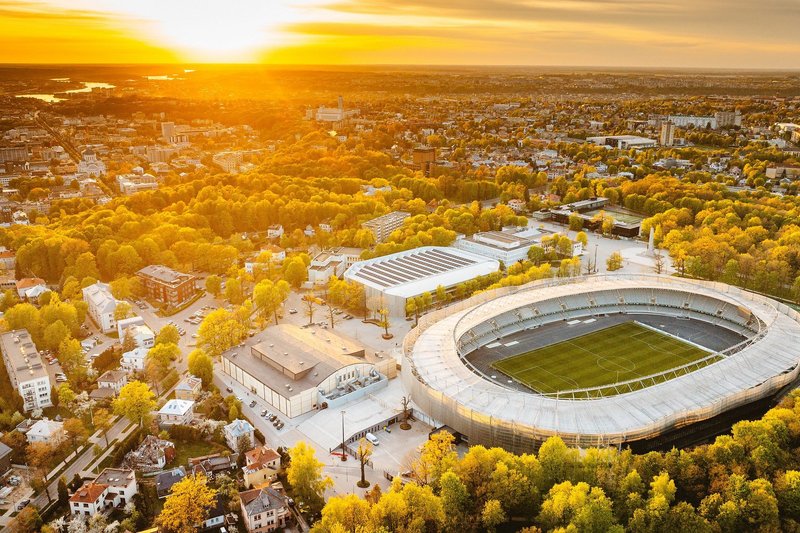 Prezidento Valdo Adamkaus lengvosios atletikos maniežas ir viso sporto komplekso panorama