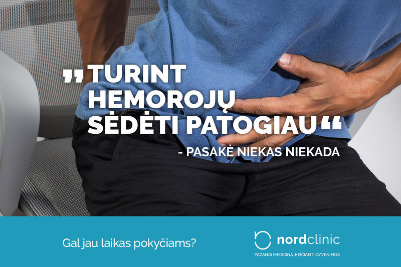 „Turint hemorojų sėdėti patogiau“