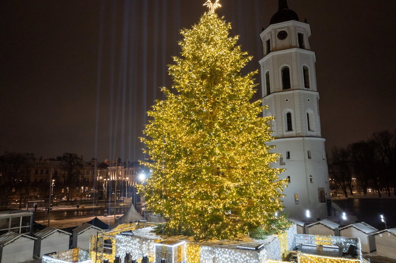 Kalėdų eglės įžiebimas Vilniuje