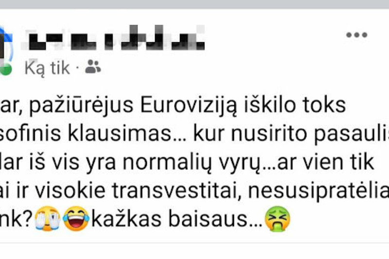 Pedagogės pasisakymas po „Eurovizijos“ atrankos finalo