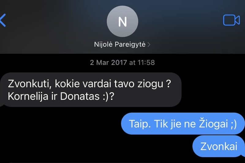 Nijolės Pareigytės-Rukaitienės žinutės