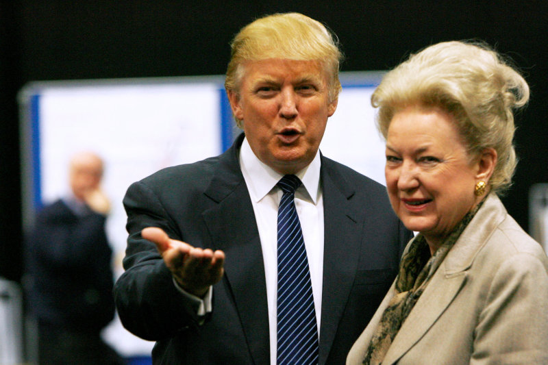 Donaldas Trumpas ir jo sesuo Maryanne Trump Barry