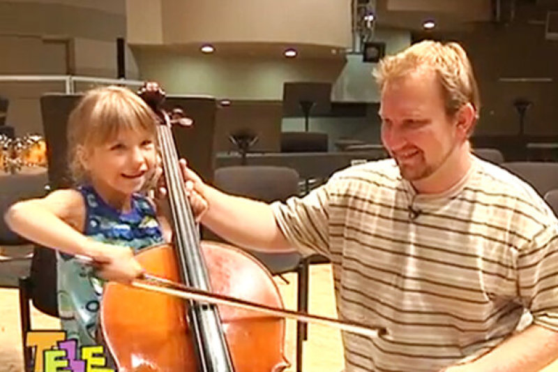 Muzikos instrumentai vaikų akimis: gracingoji violončelė