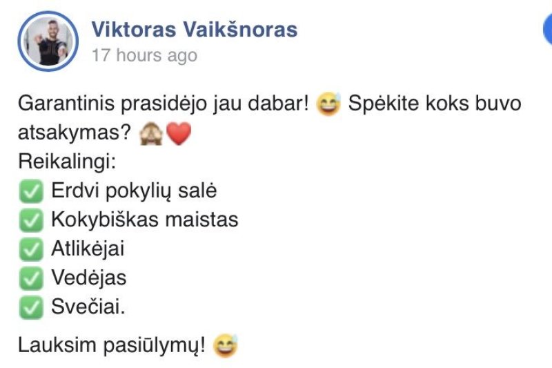 Viktoro Vaikšnoro įrašas