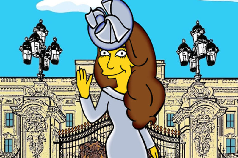 Kembridžo hercogienė Catherine perkelta į „Simpsonų“ pasaulį