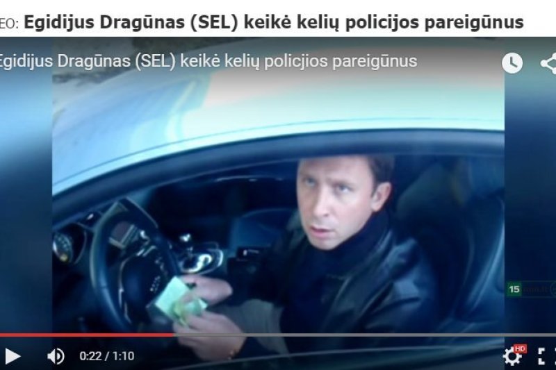 E.Dragūnas konflikto su policija įkarštyje