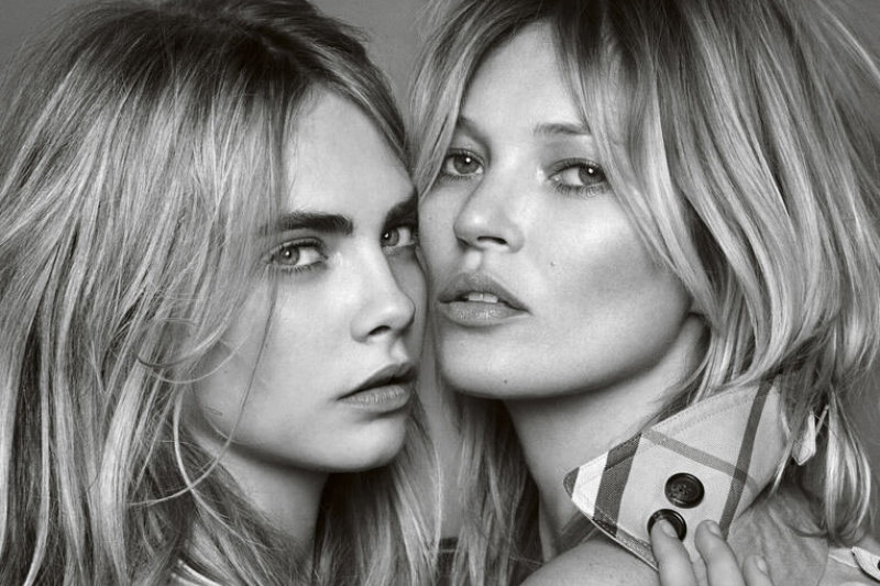 Cara Delevingne ir Kate Moss