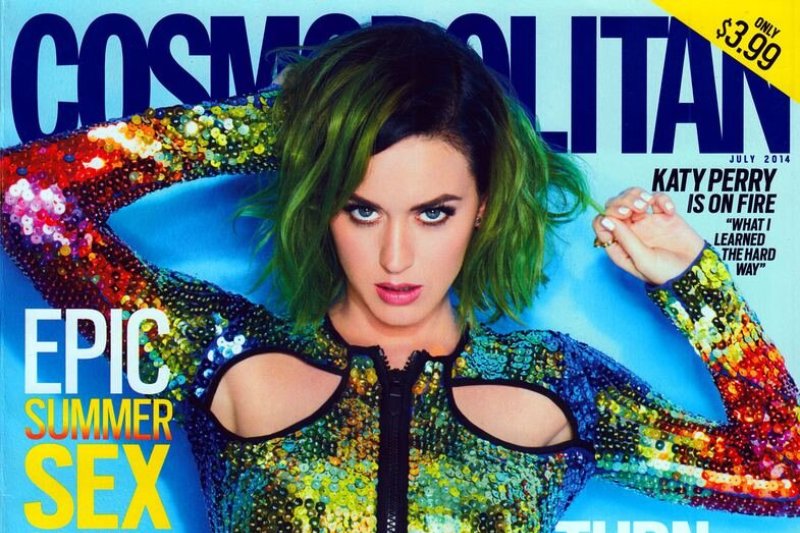 Katy Perry papuošė pirmąjį „Cosmopolitan“ tarptautinio numerio viršelį