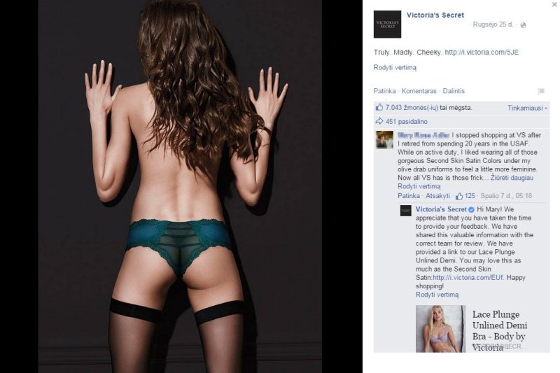 „Victoria's Secret“ fotošopo klaida