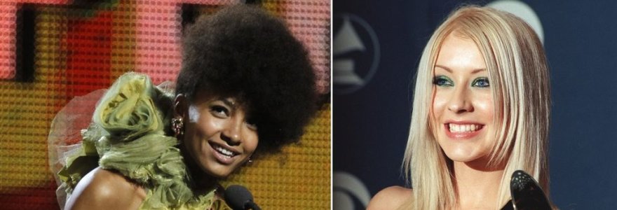 Geriausio naujo atlikėjo statulėlę laimėję atlikėjai: Esperanza Spalding, Christina Aguilera ir „Maroon 5“