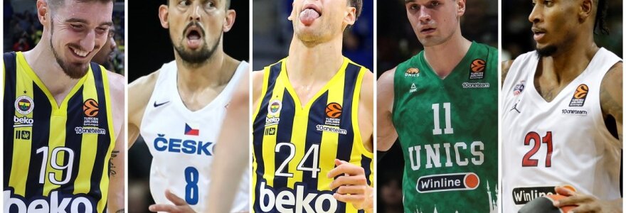 Nando de Colo, Toma&scaron;as Satoransky, Janas Vesely, Mario Hezonja ir Willas Clyburnas