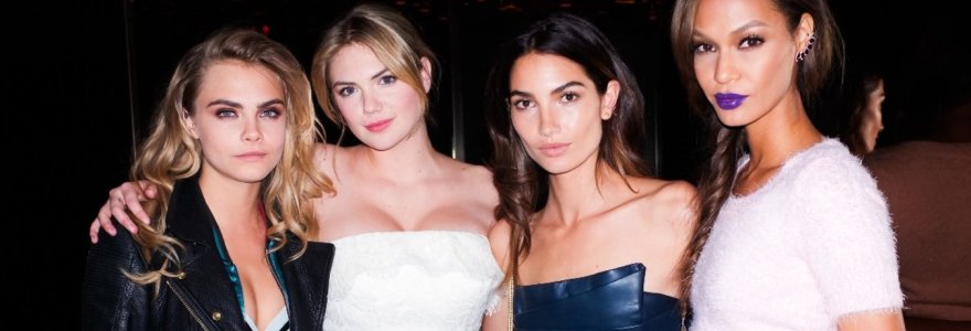 Cara Delevingne, Kate Upton, Lily Aldridge ir Joan Smalls