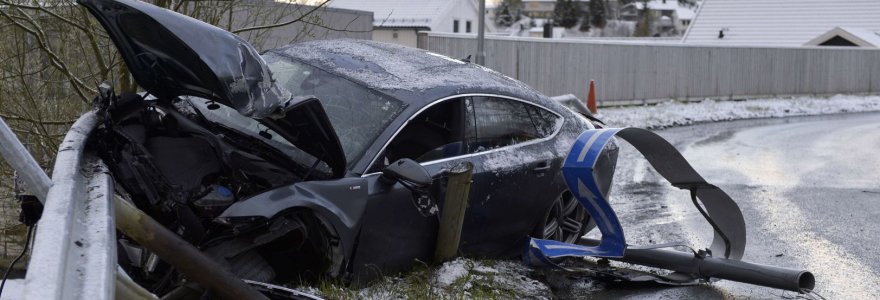 Slidininko Petterio Northugo sudaužyta „Audi A7“