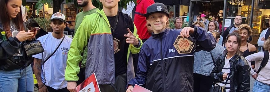 Bboy Nord Diamond ir Bgirl Nicka – vaikinų ir merginų aukso medalių savininkai