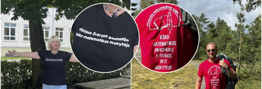 Mokyklų direktoriai pasipuošė „ypatingais“ marškinėliais