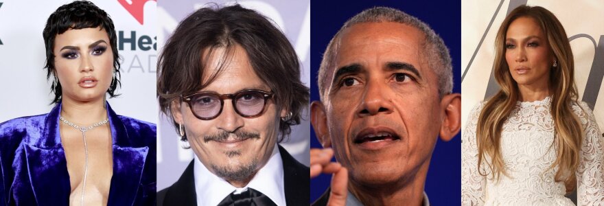 Demi Lovato, Johnny Deppas, Barackas Obama, Jennifer Lopez