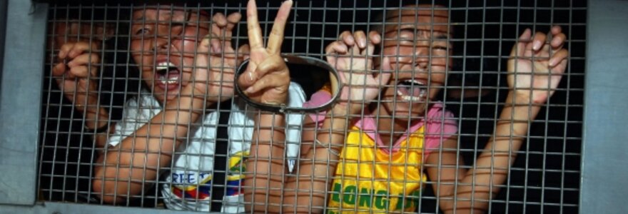 Nepalo policija prie&scaron; tibetiečius protestuotojus
