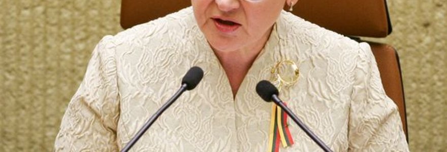 Seimo pirmininkė Irena Degutienė