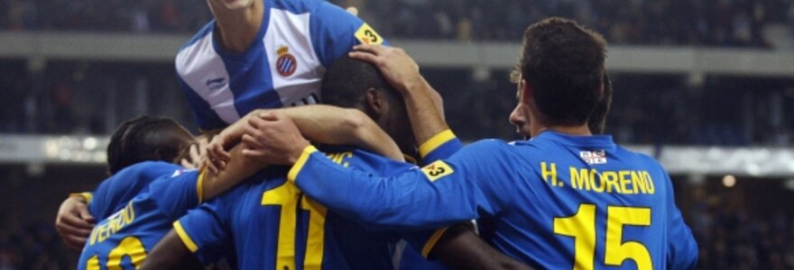 &bdquo;Espanyol&ldquo; futbolininkų džiaugsmas.