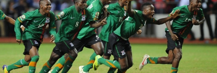 Zambijos futbolininkų triumfas.