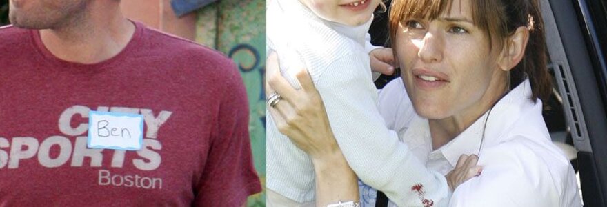 Foto naujienai: Benas Affleckas ir Jennifer Garner i&scaron;sibla&scaron;kę tėvai