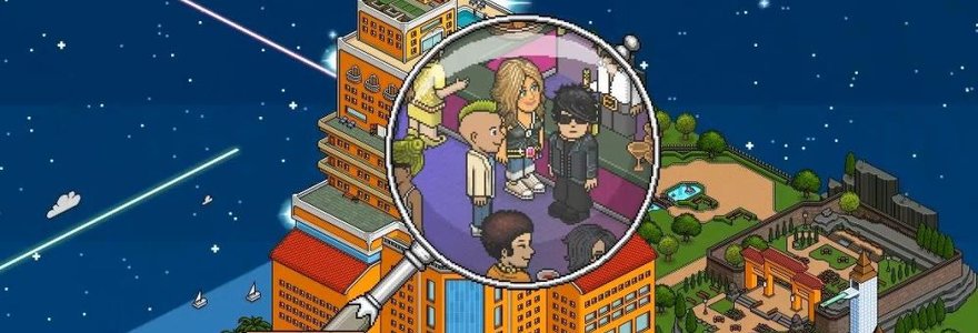 Internetinis vaikų žaidimų kambarys „Habbo Hotel“.