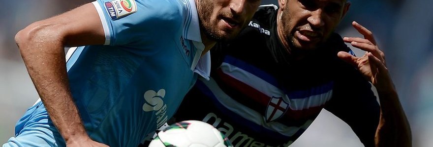 Antonio Candreva ir Simonas Poulsenas