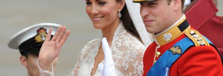 Kate Middleton ir Princas Williamas karietoje