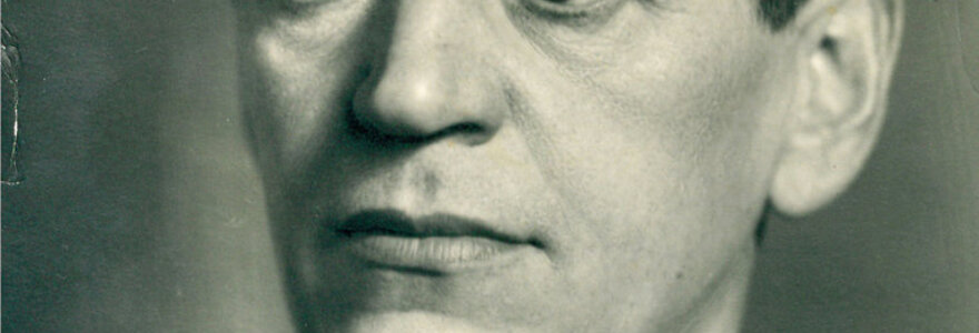 K.Binkio portretas su 1938-02-23 dovanojimo įra&scaron;u aktoriui S. Čaikauskui