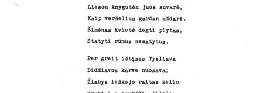 L. &Scaron;merauskienės sudaryto Salio &Scaron;emerio atsiminimų apie &bdquo;Keturių vėjų&ldquo; laikotarpį rinkinio fragmentai 1982-06-01
