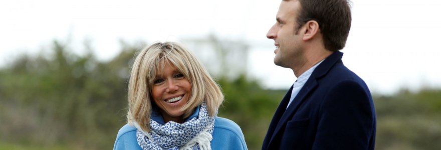 Emmanuelis Macron su žmona Brigitte Trogneux