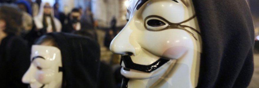 „Anonymous“ grupuotės simbolis – vadinamoji Vendeta kaukė.