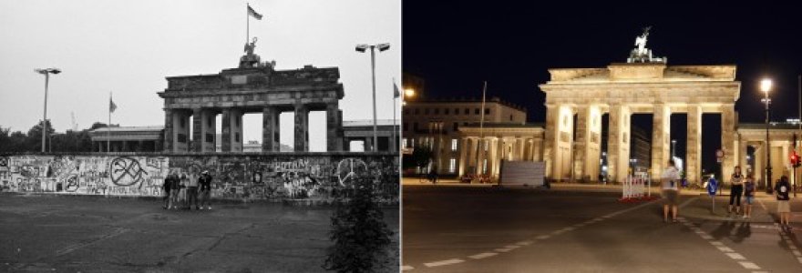 Brandenburgo vartai 1989-aisiais ir dabar