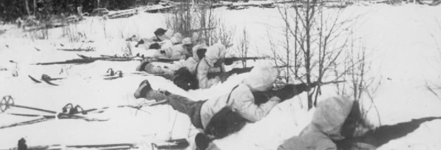 Suomiai savo pozicijose 1940 m. sausį