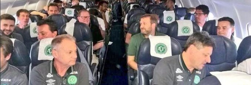 „Chapecoense“ komanda lėktuve