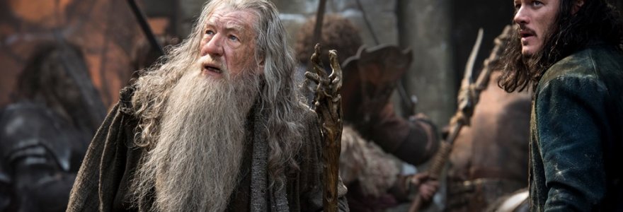 Ianas McKellenas ir Luke'as Evansas filme „Hobitas: Penkių armijų mūšis“