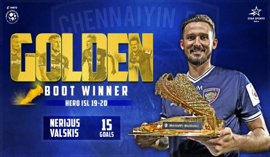 ISL nuotr./Nerijus Valskis Indijos čempionate pelnė 15 įvarčių.