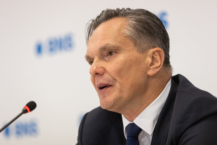 Pauliaus Peleckio / BNS nuotr./Eitvydo Bajarūno spaudos konferencija