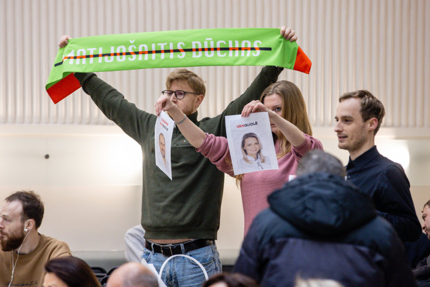 Teodoro Biliūno / BNS nuotr./Protestas „Guolių patikra Kauno savivaldybėje“