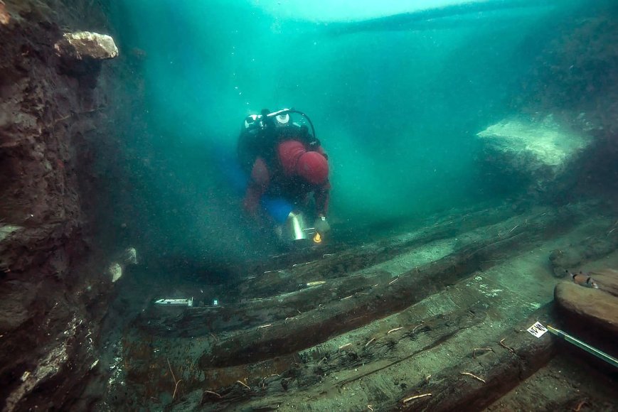 „Reuters“/„Scanpix“ nuotr./Thônis-Heracleion mieste rasti laidojimo kompleksai ir karinis laivas