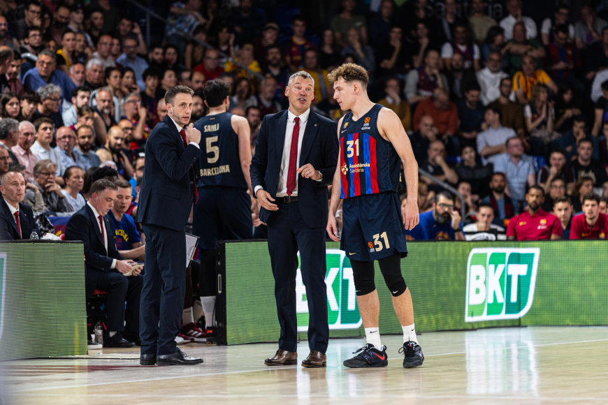 zalgiris.lt nuotr./Šarūnas Jasikevičius ir Rokas Jokubaitis