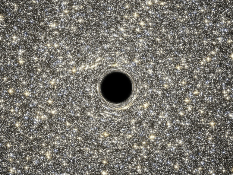 123RF.com nuotr./Super masyvios juodosios skylės iliustracija