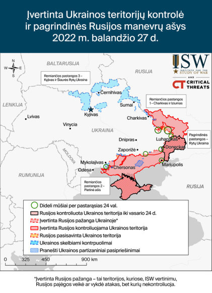 Institut für Kriegskunde/„Institut für Kriegskunde“ parengtas karo veiksmų Ukrainoje žemėlapis