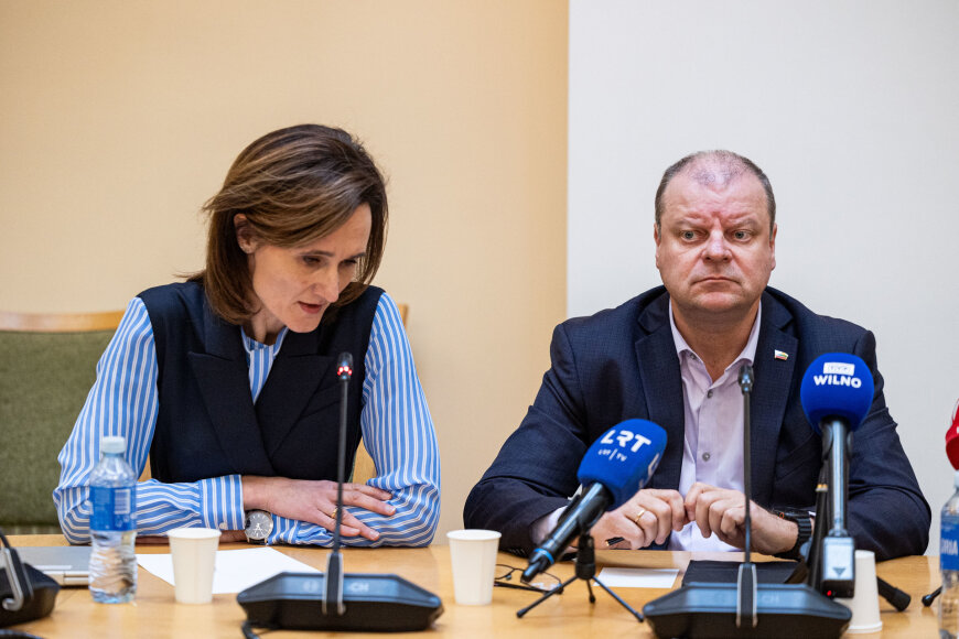 Pauliaus Peleckio / BNS nuotr./Opozicinių frakcijų posėdis dėl sienos su Baltarusija krizės valdymo