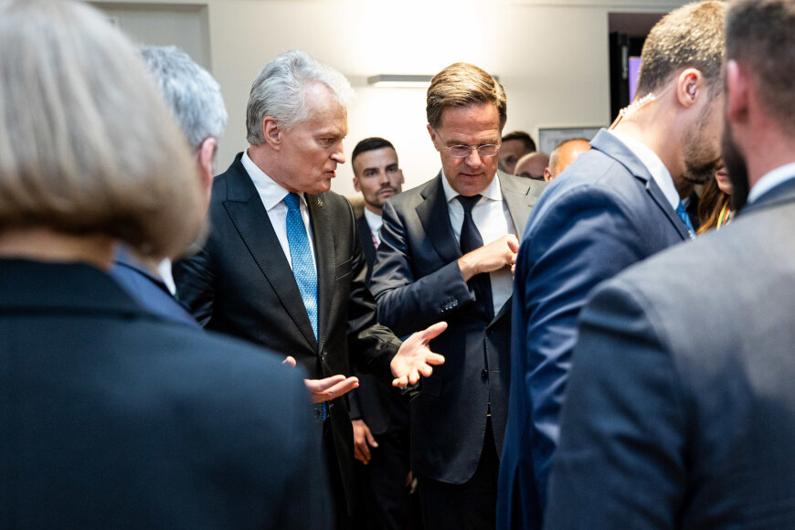 Pauliaus Peleckio / BNS nuotr./Gitanas Nausėda ir Markas Rutte